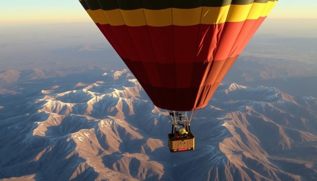 Atlas Mountains view from hot air balloon