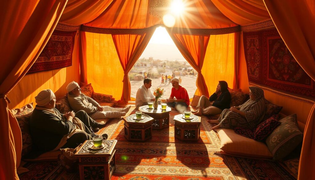 Berber hospitality with mint tea