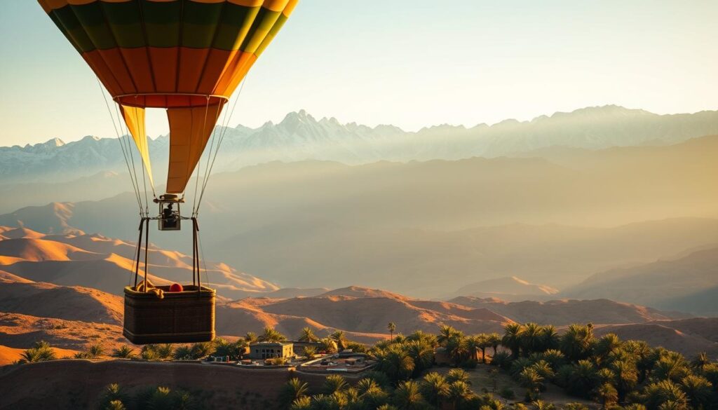 Marrakech balloon flight Atlas Mountains