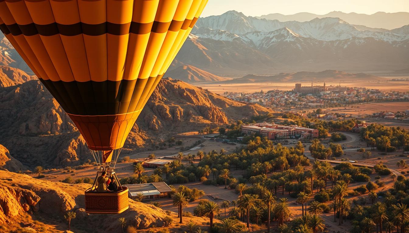 Marrakech balloon flight Atlas Mountains
