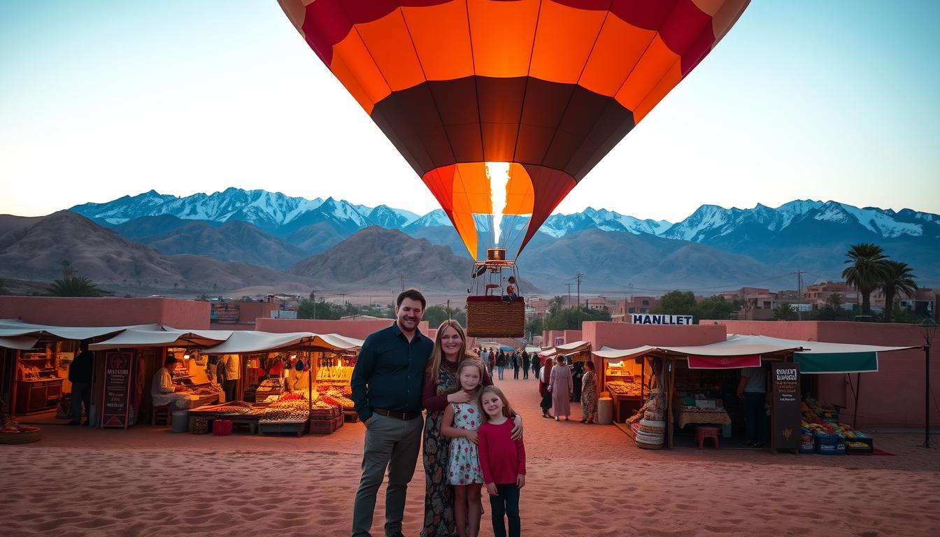family hot air balloon Marrakech