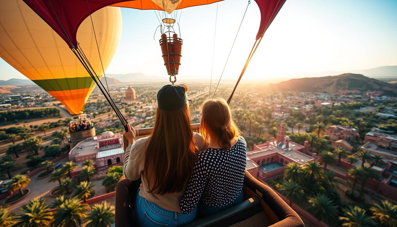 romantic balloon ride Marrakech