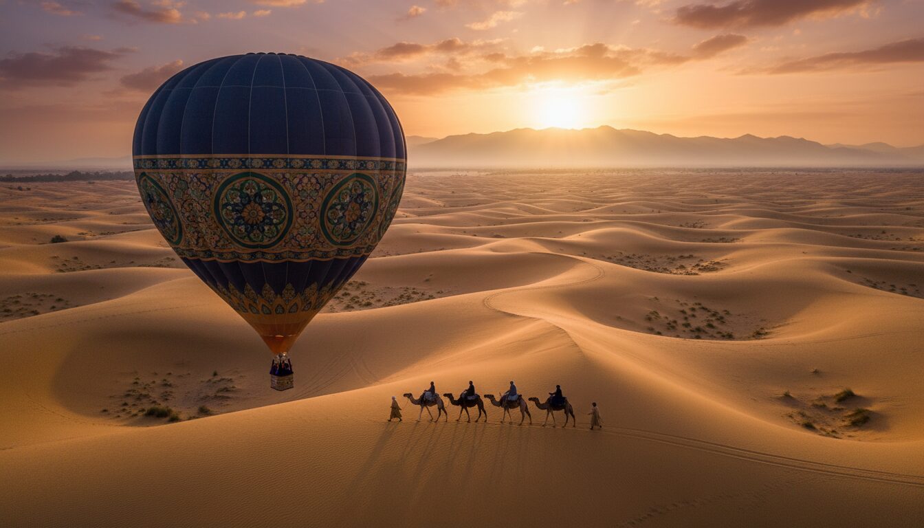 Hot air balloon Marrakech desert